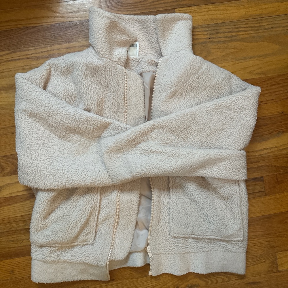PINK Victoria's Secret Beige Sherpa Jacket